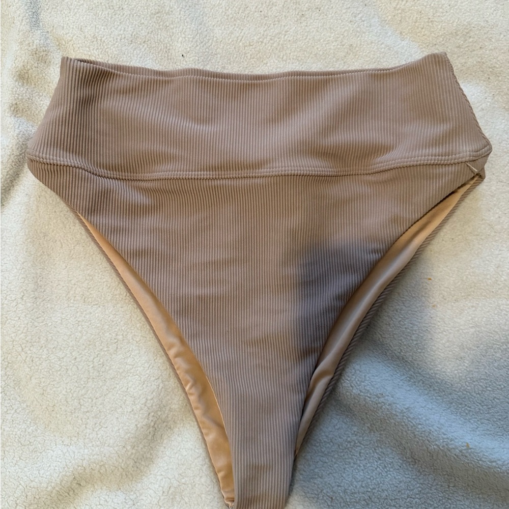 Beach Riot Ribbed Bikini Bottom - Tan